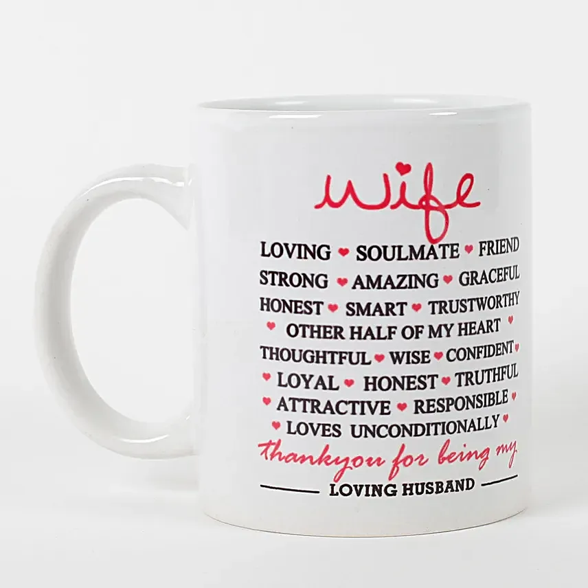 online Loving Wife Printed White Mug