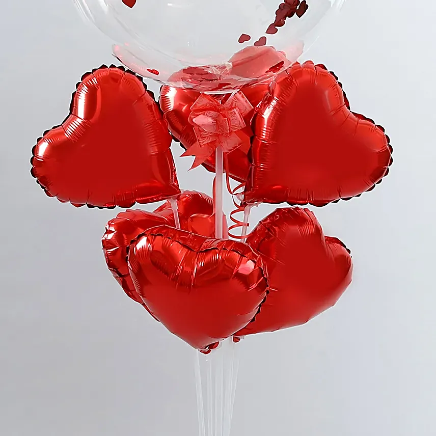 Luv You So Much Red Balloon Bouquet