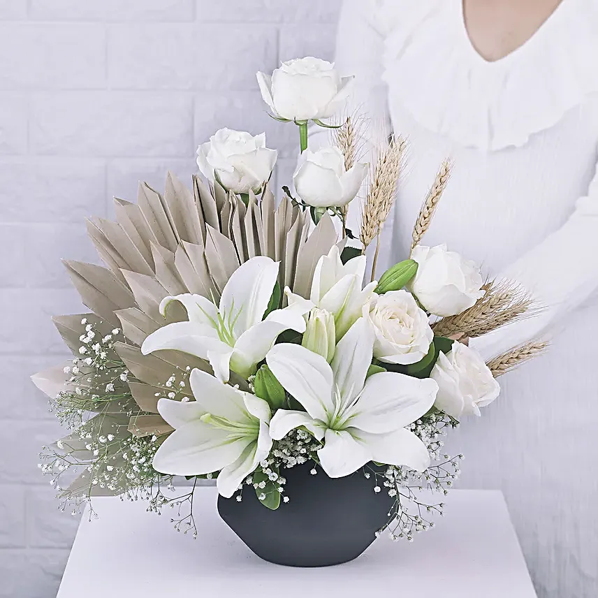 Luxury White Lily Ensemble