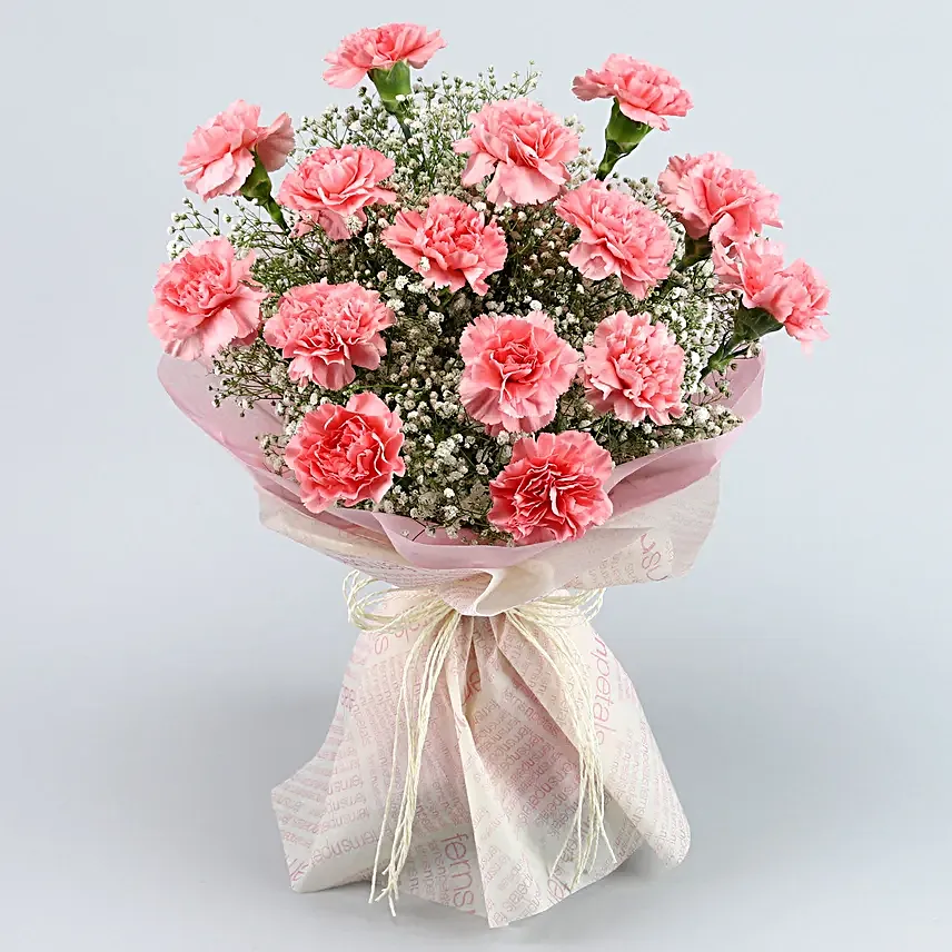 Magical Dust Carnations N Truffle Cake Combo