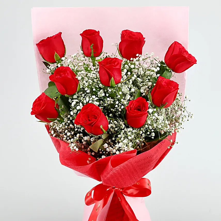 Magical Love Red Roses Bouquet Truffle Cake