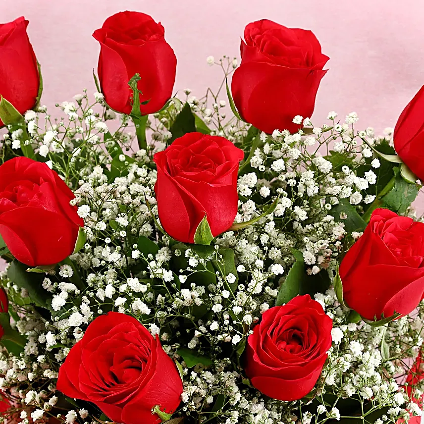 Magical Love Red Roses Bouquet Truffle Cake