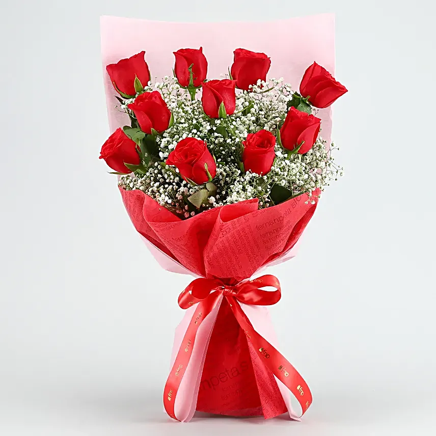 Magical Love Red Roses Bouquet Truffle Cake