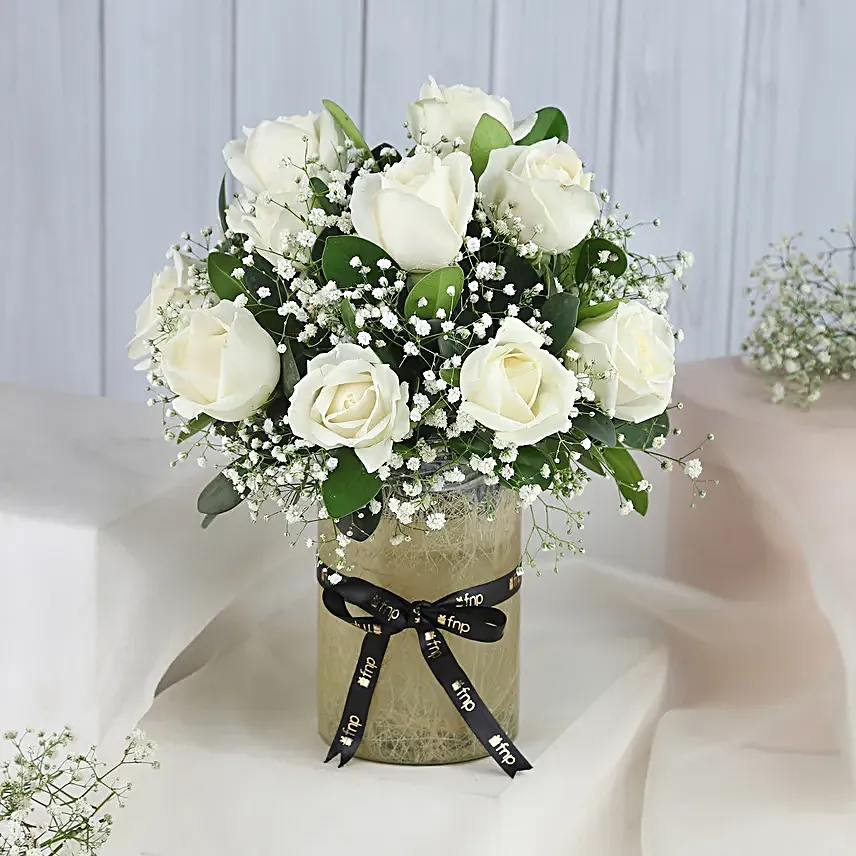 Majestic Roses Jar Arrangement