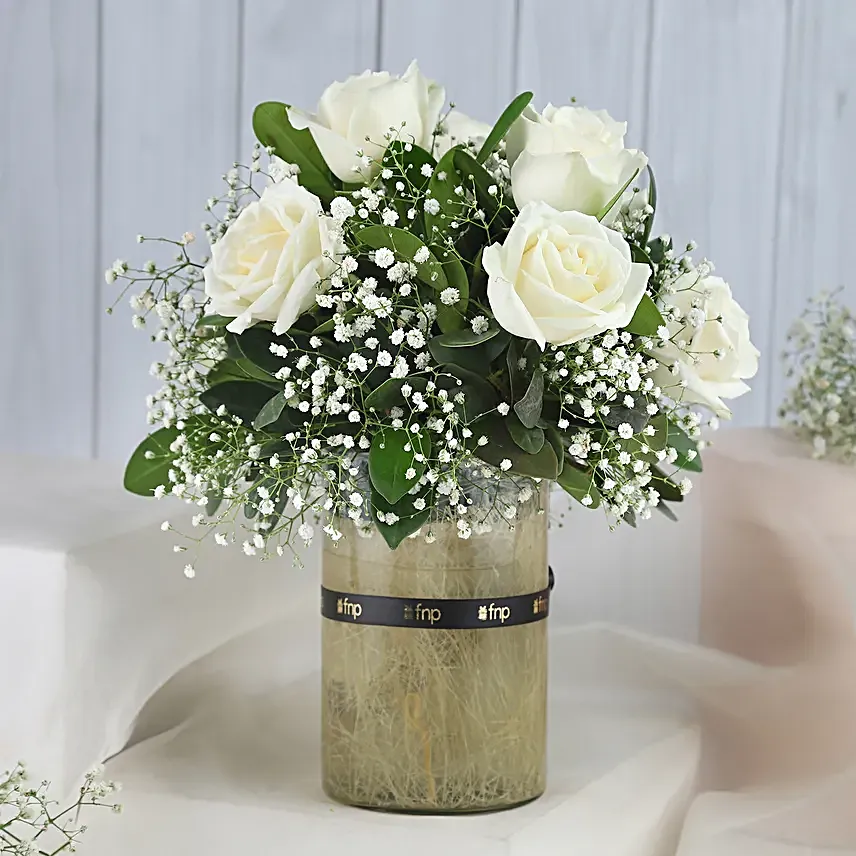 Majestic Roses Jar Arrangement