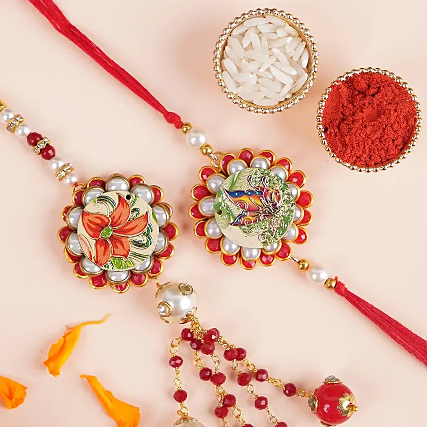 Mangalmay Jhalak Bhaiya Bhabhi Rakhis N Dryfruits Silver Box