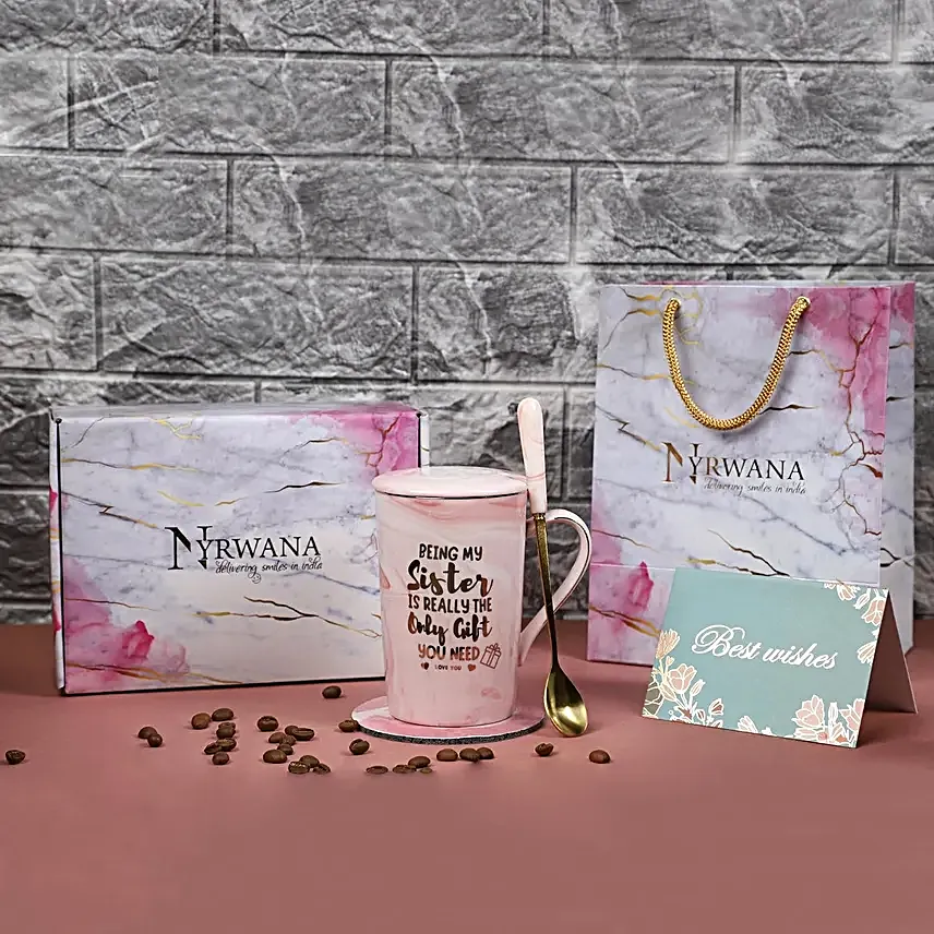 Marble Coffee Mug Set Pink