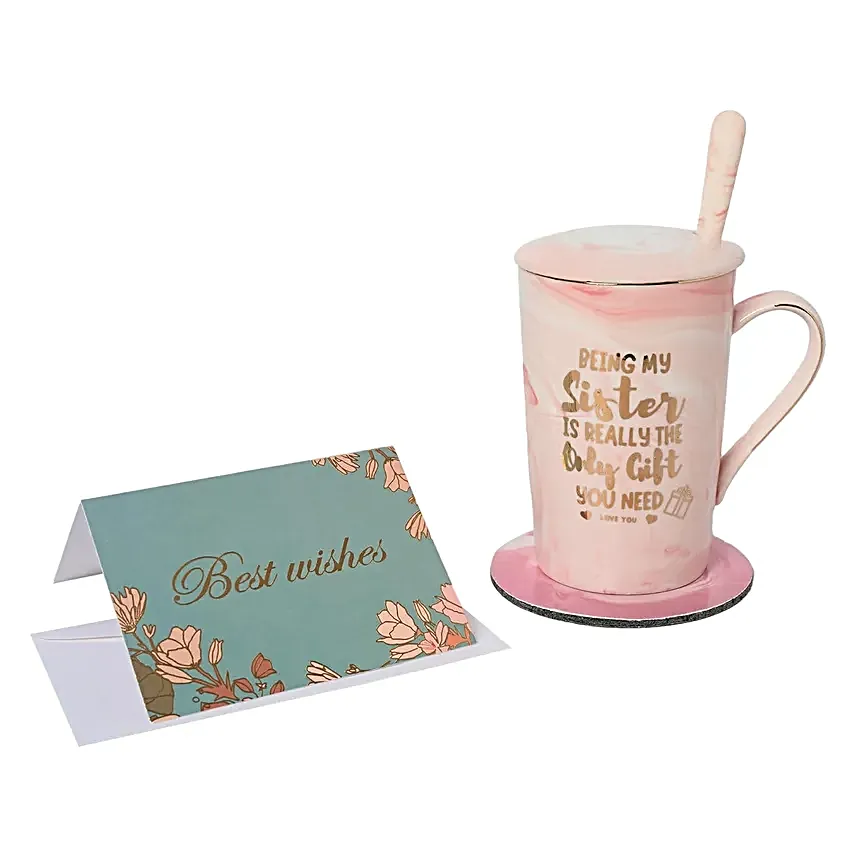 Marble Coffee Mug Set Pink