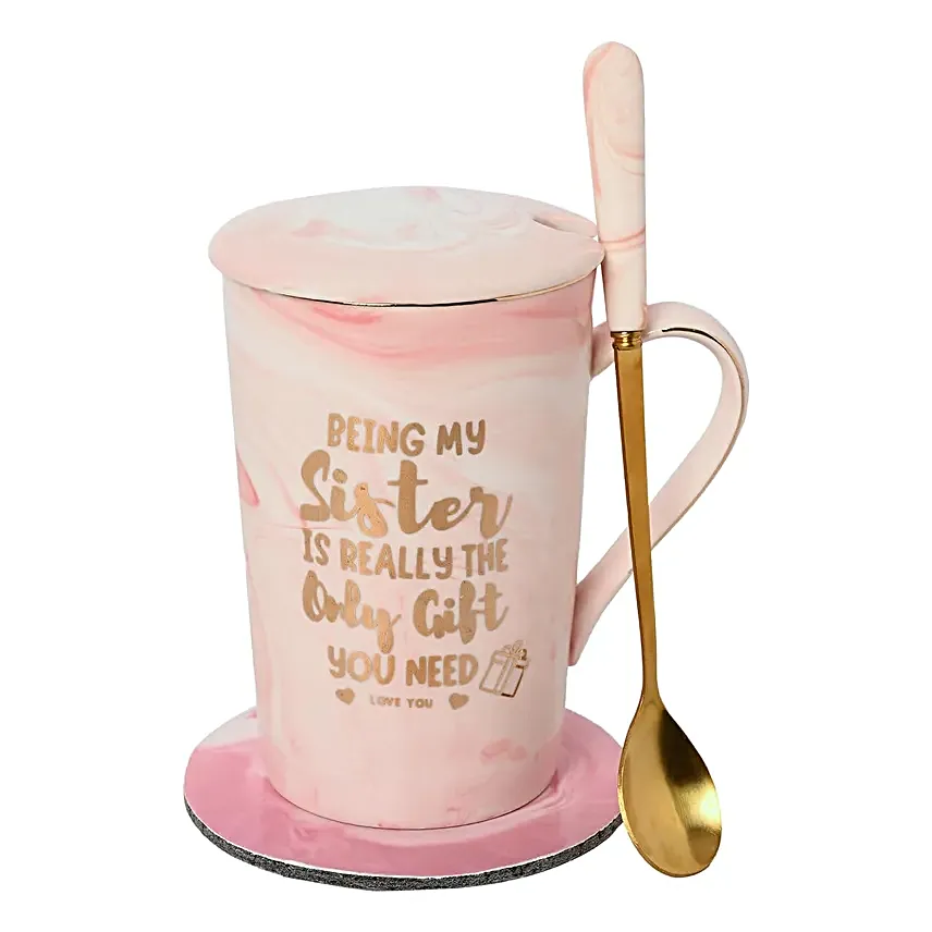 Marble Coffee Mug Set Pink