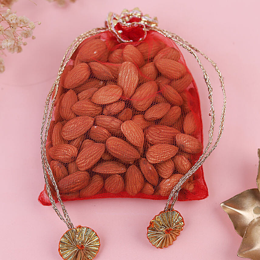 Mauli Love Bond Rakhi N Pooja Thali With Almonds Potli