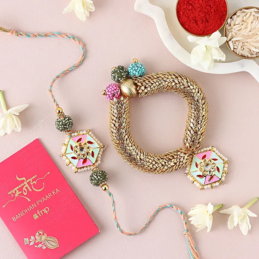 Meenakari Bhaiya Bhabhi Ethnic Rakhi