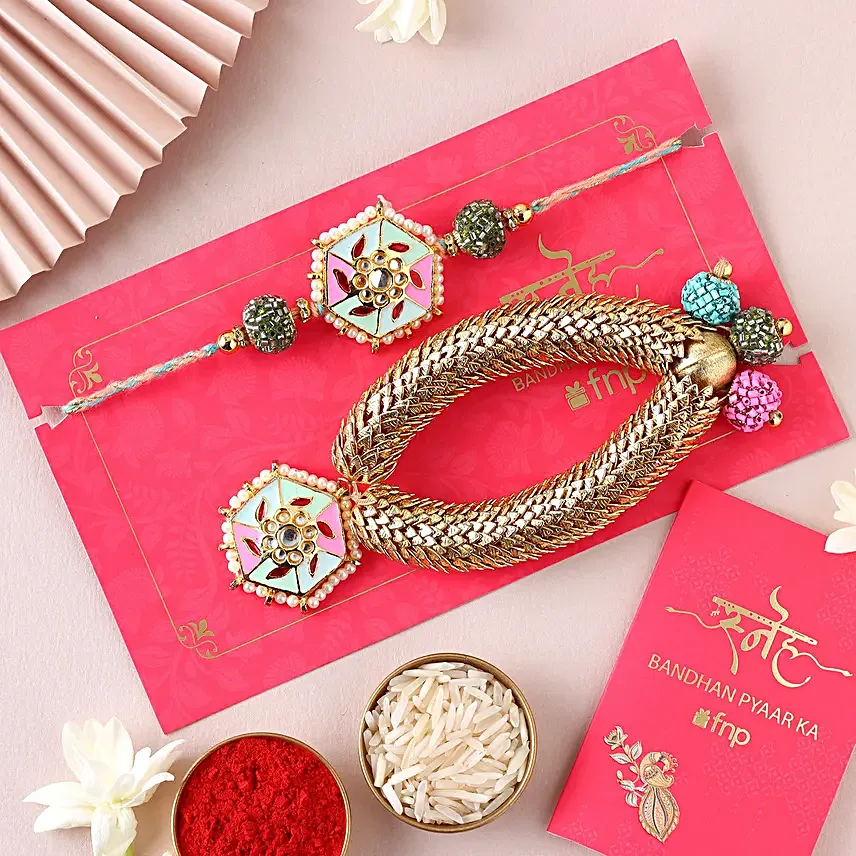 Meenakari Bhaiya Bhabhi Ethnic Rakhi