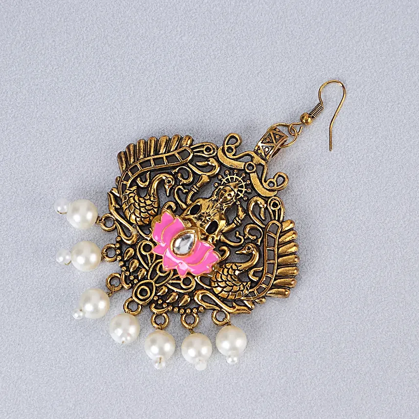Meenakari Earring Style Bhaiya Bhabhi Rakhi Set
