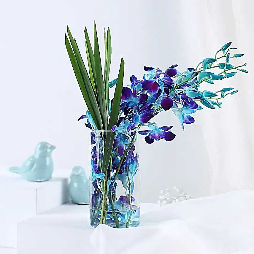 Meenakari Love Bond Rakhi N Enchanting Orchids Vase