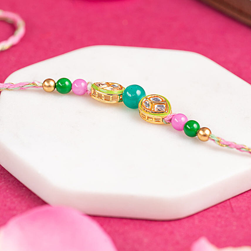 Meenakari Rakhi Magic N Travel Essentials