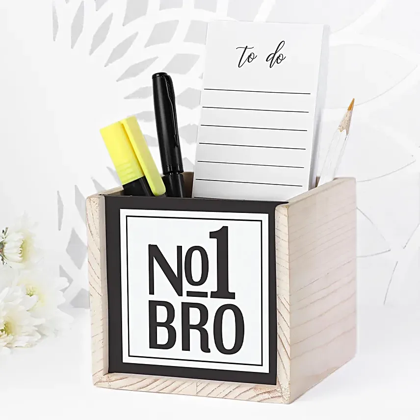 Meenakari Rakhi N No1 Bro Table Organiser