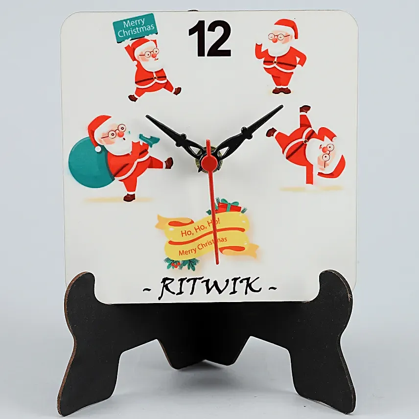 Merry Santa O Table Clock