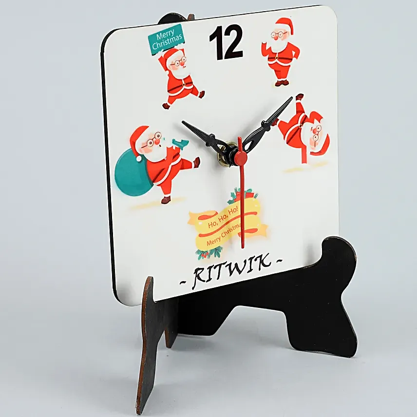 Merry Santa O Table Clock
