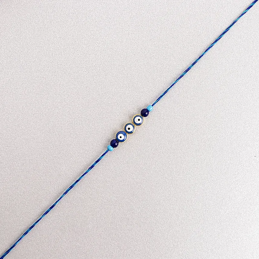 Minamalistic Navy Evil  Eye Rakhi
