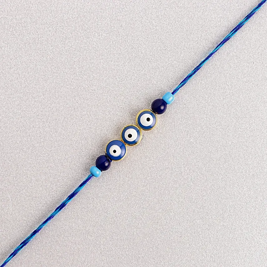 Minamalistic Navy Evil  Eye Rakhi