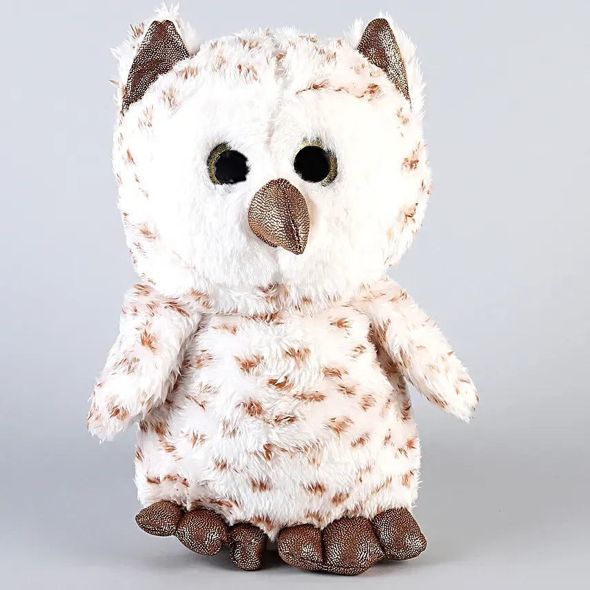 Mirada Glitter Eye Owl Soft Toy