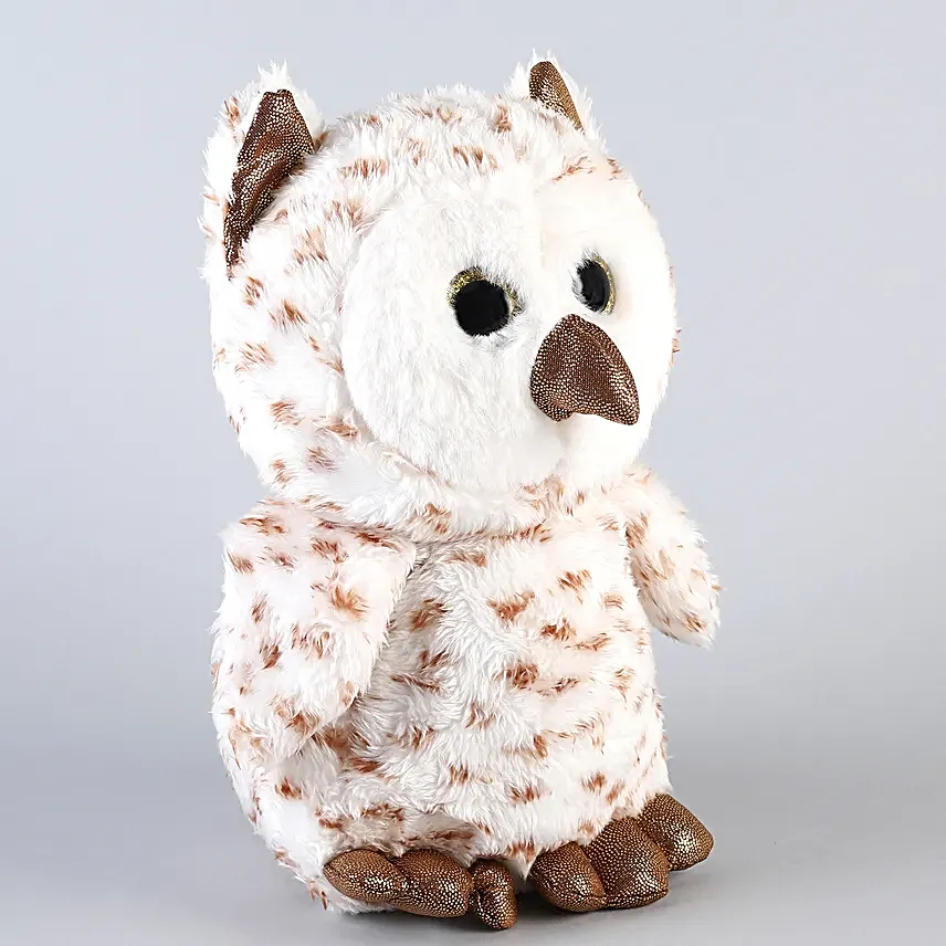 Mirada Glitter Eye Owl Soft Toy