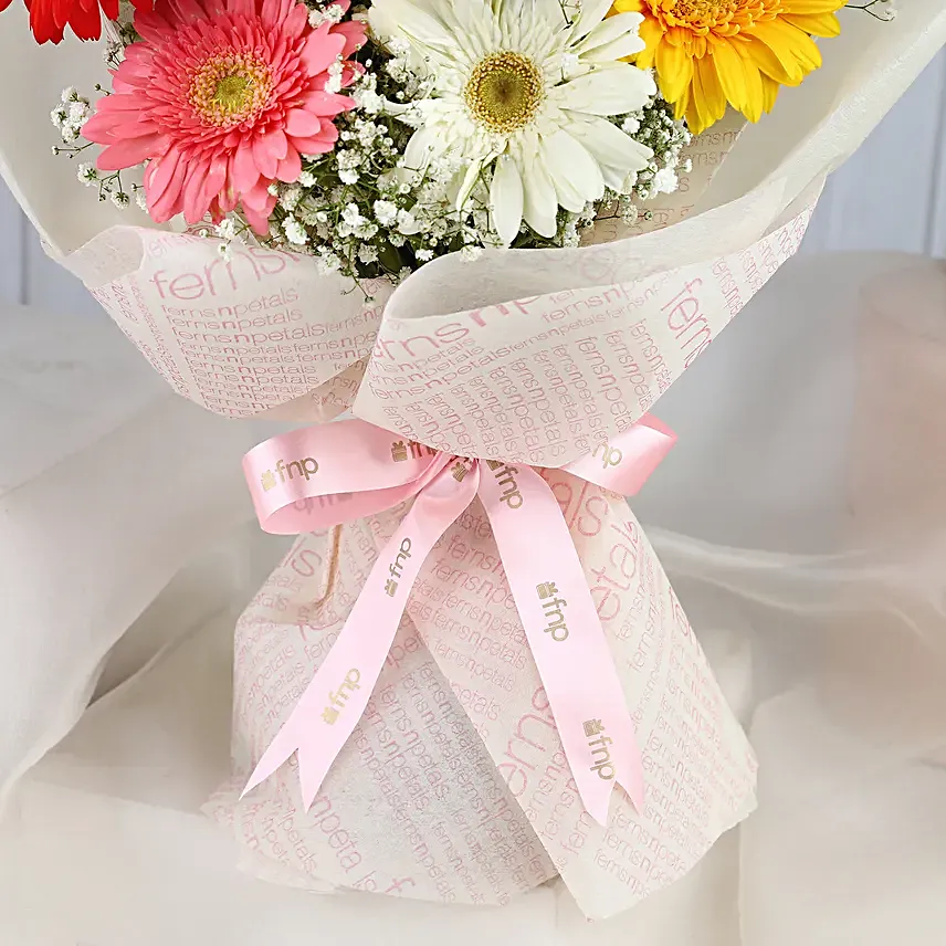 Mixed Brilliance Gerbera Blossoms