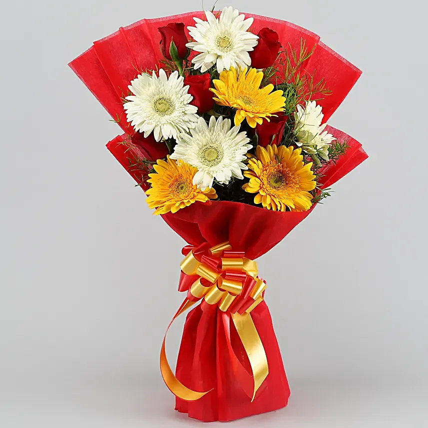 Mixed Elegance Gerbera Bouquet