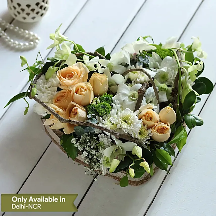 heart shape flower arrangement