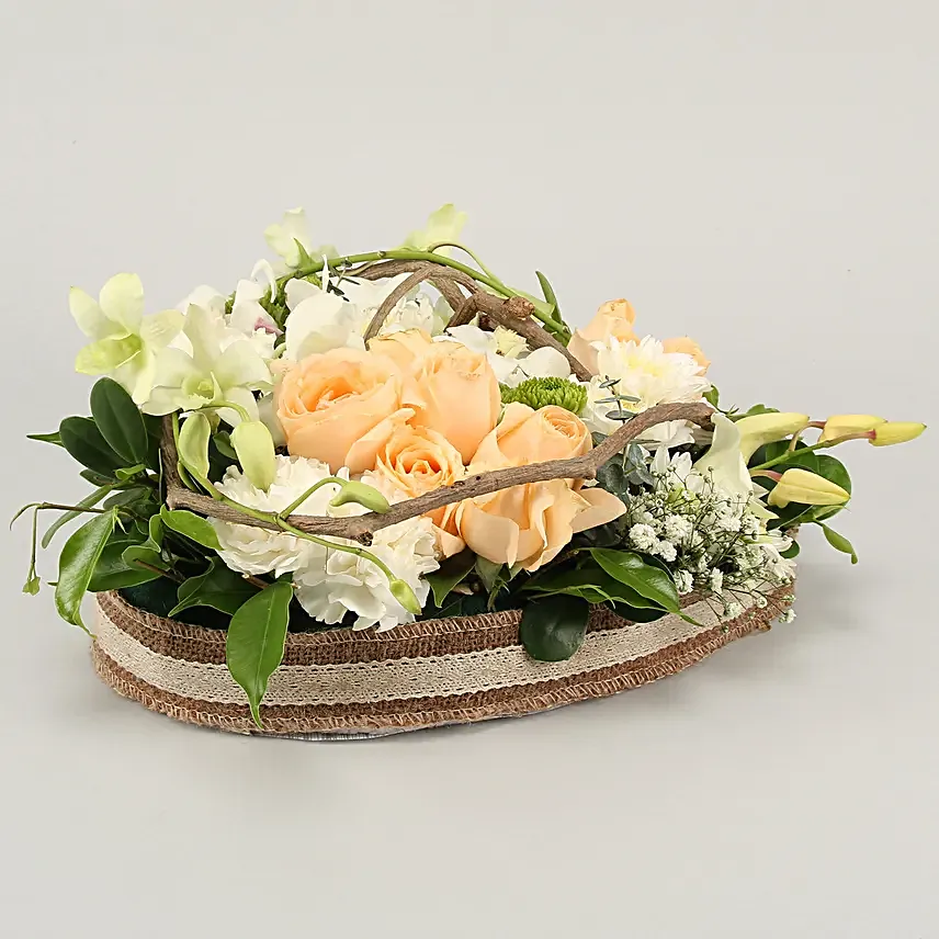 heart shape flower arrangement