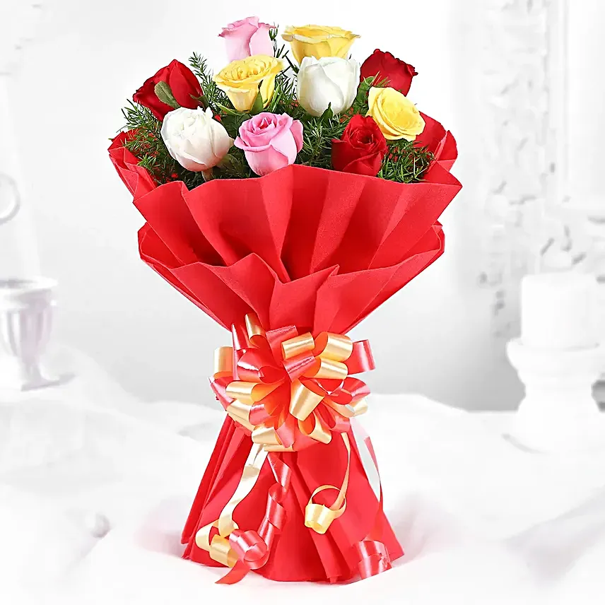 Mixed Roses Romantic Bunch