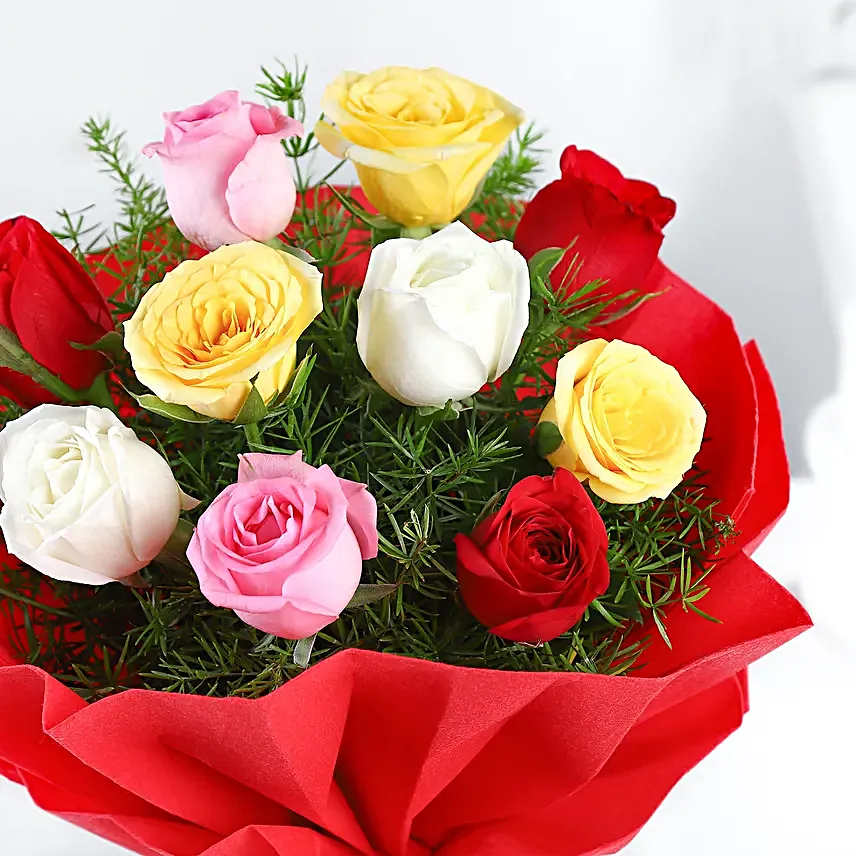 Mixed Roses Romantic Bunch