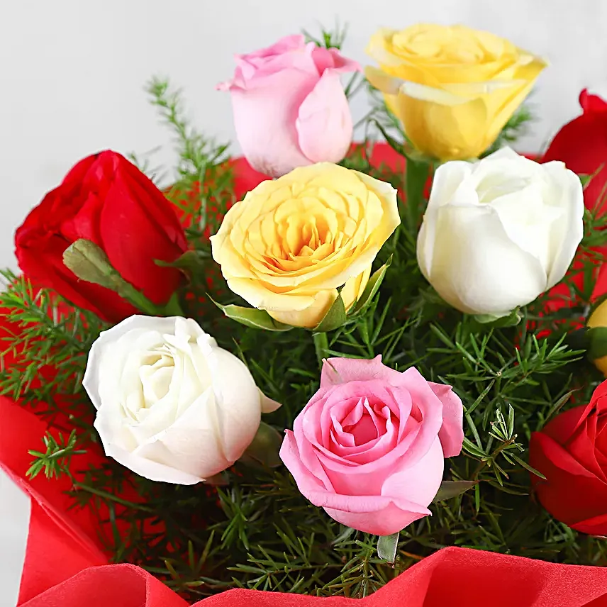Mixed Roses Romantic Bunch