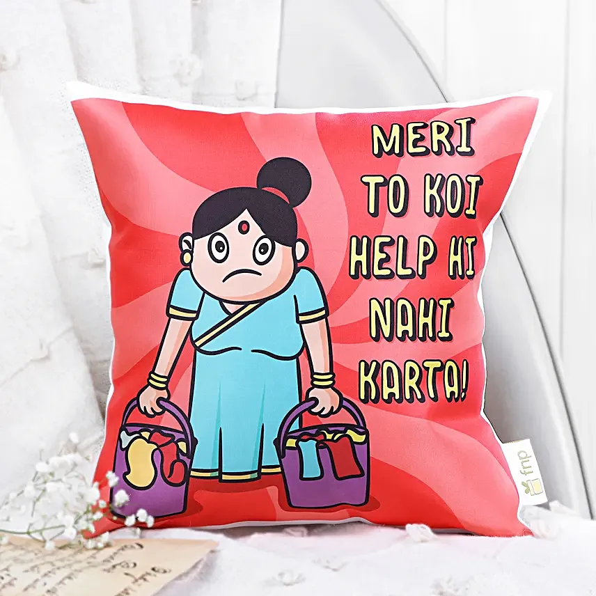 Mother Day Printed Mug And Cushion Combo Hand Delivery