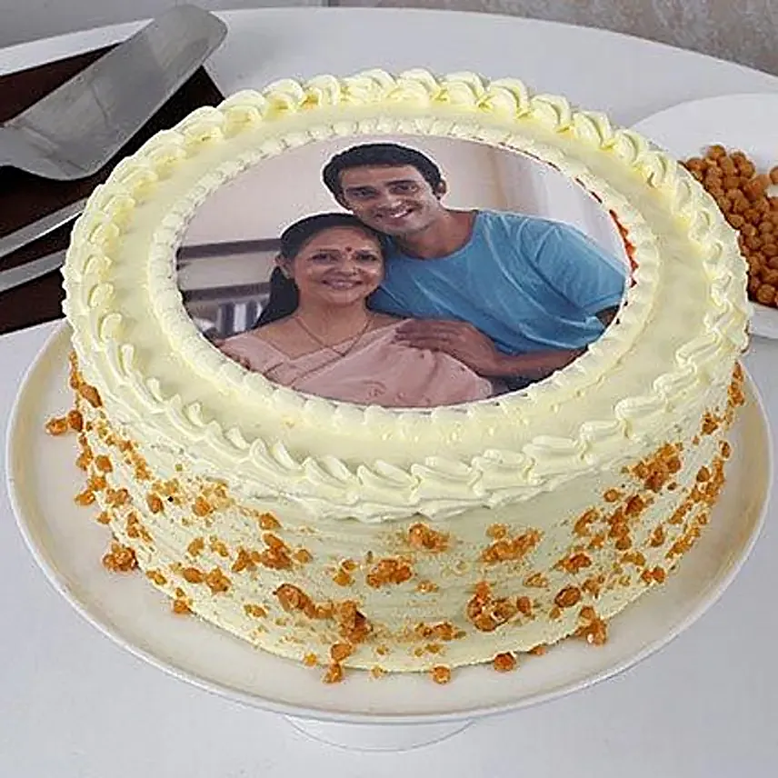 Personalised Round Shape Butterscotch Cake