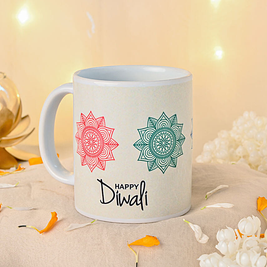 Mug of Diwali Joy N Radiant Diyas