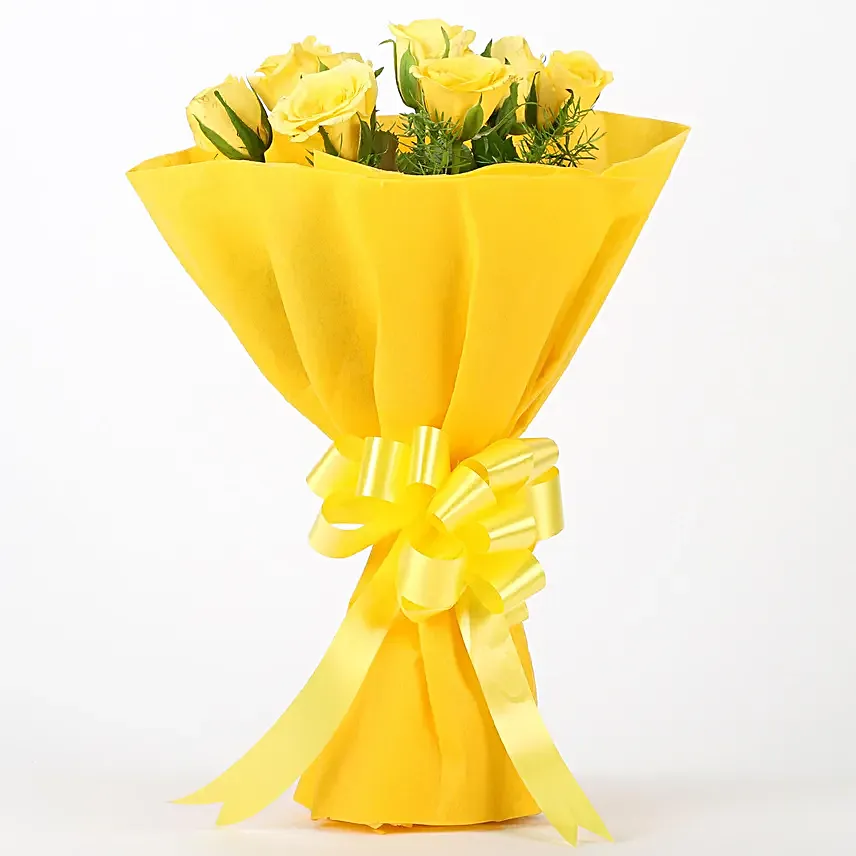 Online Yellow Roses And Romantic Tunes Combo