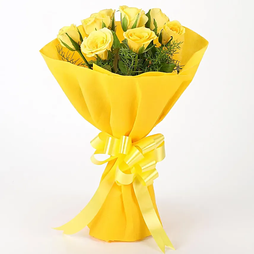 Online Yellow Roses And Romantic Tunes Combo