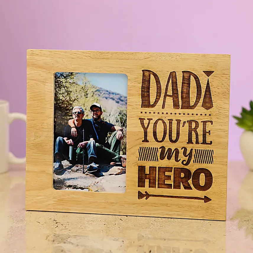wooden photo frame for dad