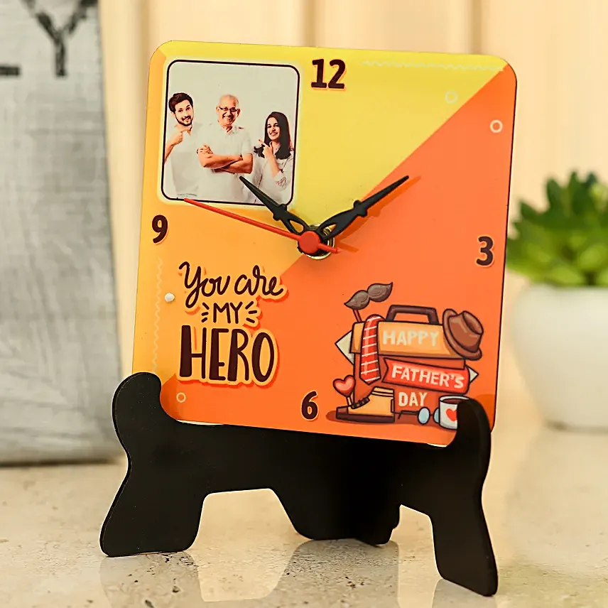 personalised table clock for dad