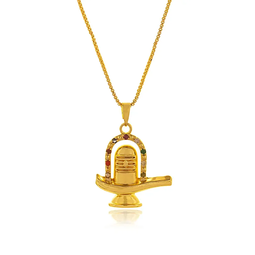 Navratna Shivling Pendant