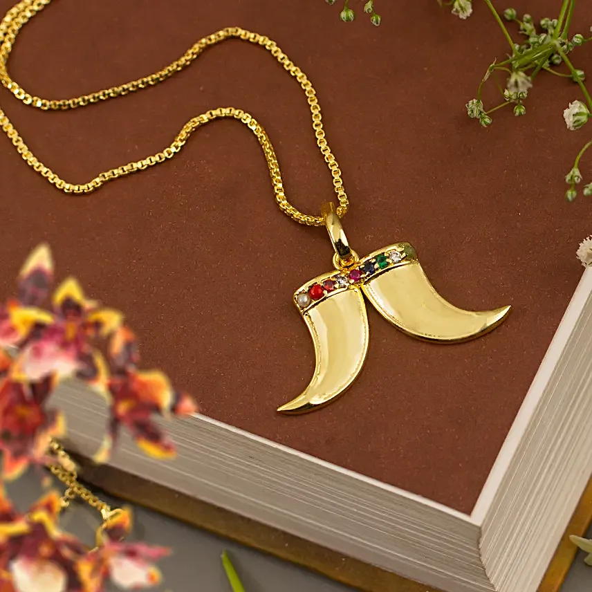 Navratna Teeth Pendant