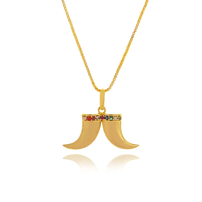 Navratna Teeth Pendant