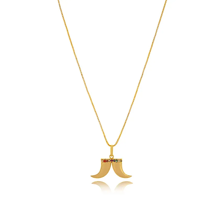 Navratna Teeth Pendant
