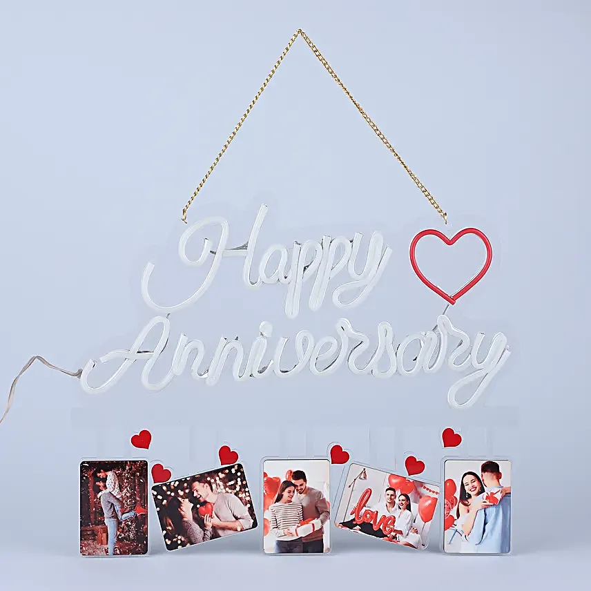 Neon Anniversary Love Glow with Photo