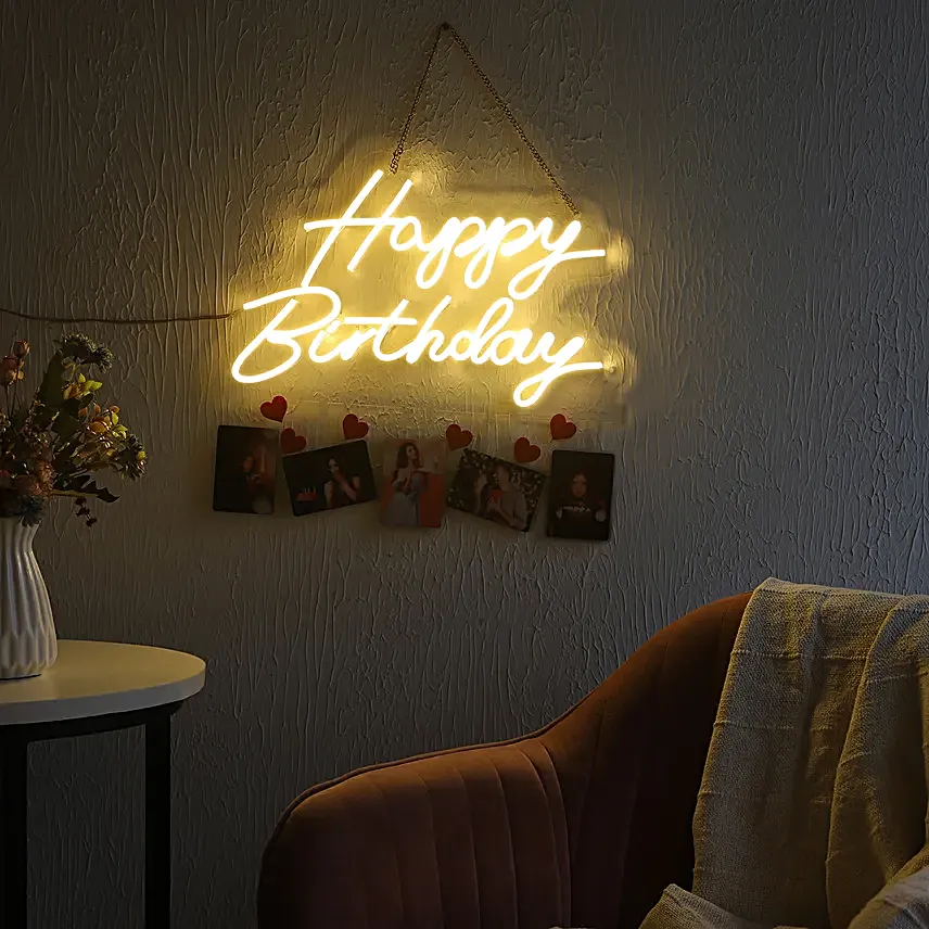 Neon Glowing Birthday Memories