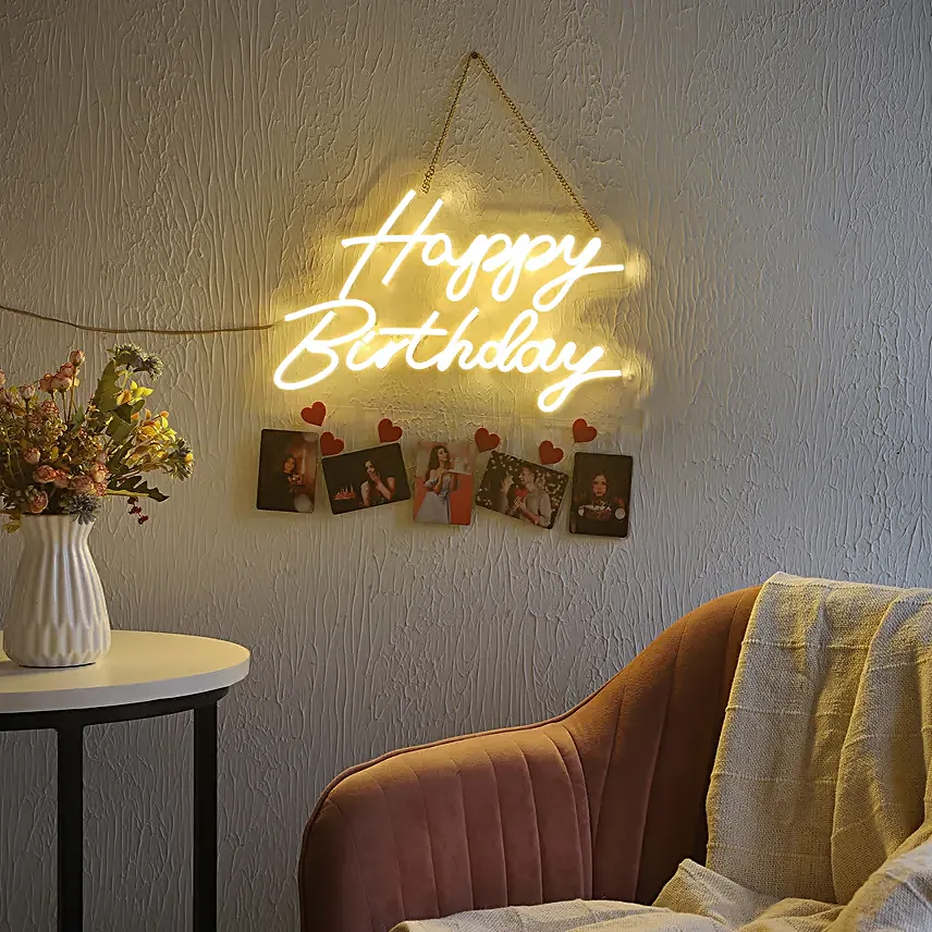 Neon Glowing Birthday Memories