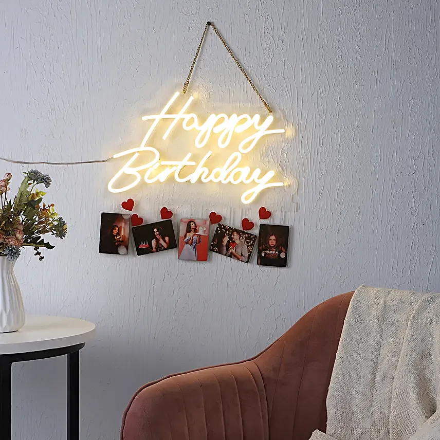 Neon Glowing Birthday Memories