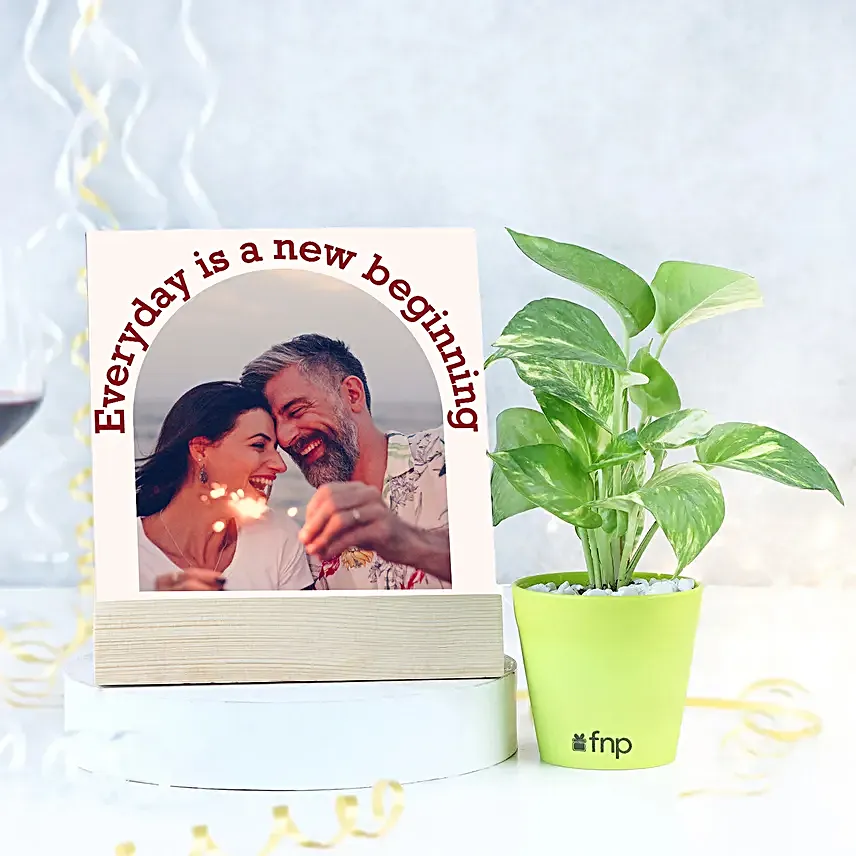 New Beginning Frame N Money Plant Set