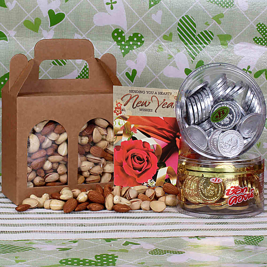 New Year Celebrations Dryfruits N Chocolates Combo